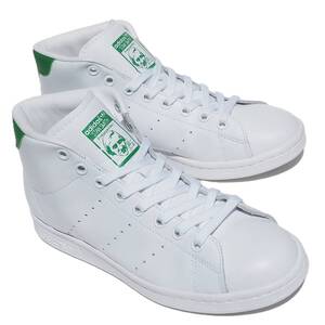 美品!! 23,5cm 限定カラー 16年製 adidas スタンスミス STAN SMITH MID 白ｘ緑 天然皮革