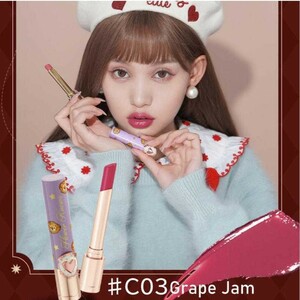 【C03 grape jam】グロッシーリップスティック☆FlowerKnowsフラワーノーズ☆プレゼント　誕生日　韓国コスメ