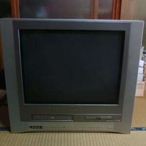 ジャンク TOSHIBA 東芝DVD・VTR内蔵ブラウン管テレビ 21VD18 引き取り限定 福島県会津美里町