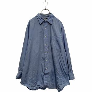 Polo Ralph Lauren 長袖 無地シャツ 17 1/2 XL～ ライトブルー ポロラルフローレン ビッグサイズ シンプル 古着卸 アメリカ仕入 a604-5084