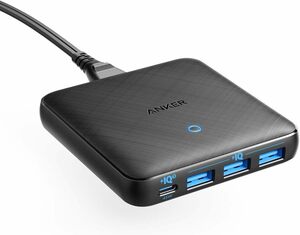 Anker PowerPort Atom III Slim 65W 4ポート USB-C 充電器 PowerIQ3.0搭載, PD対応 GaN(窒素ガリウム)採用 iPhone/iPad/iPod/MacBook Air