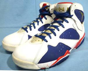 ★　上美品　★　NIKE　AIR　JORDAN　7　RETRO　／　エアジョーダン　7　レトロ　白青赤　＜　OLYMPIC　TINKER　ALTERNATE　＞ 27.5（2-2