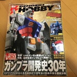 電撃 HOBBY MAGAZINE (でんげきホビーマガジン) 2010年3月 状態:良～並 1/48 ガンプラ ガンダム30周年 富野監督インタビュー 電撃ロボット