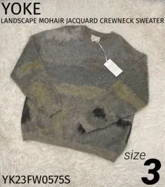 YOKE LANDSCAPE MOHAIR CREWNECK SWEATER