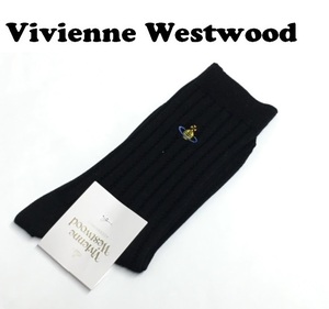 【Vivienne Westwood】(NO.4764）ヴィヴィアンウエストウッド ソックス　靴下　ブラック　クルー丈　未使用　22.5-24.5cm