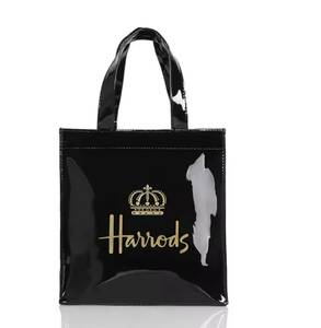 アウトレット品★送料無料★即決新品★Harrods London★イギリス・英国★ハロッズ柄ミニトートバッグ★ブラック