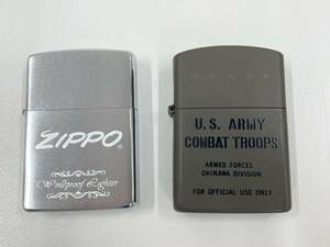 IY68939K オイルライター 2点おまとめ ZIPPO Windproof/U.S. ARMY COMBAT TROOPS 現状品