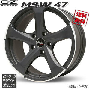 OZレーシング MSW47 マットダークチタニウムポリッシュ 19インチ 5H112 8J+35 4本 73 業販4本購入で送料無料