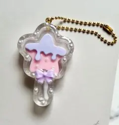 ハンドメイド　レジン　キーホルダー　チョコレート　星型　ゆめかわ