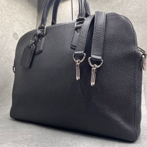 『希少品 美品』LOUIS VUITTON ルイ・ヴィトン M41352 ヴィクトール ビジネスバッグ トリヨンレザー ショルダーストラップ 2way ブラック 