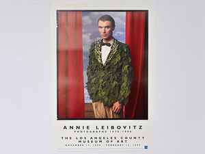 1994年 Annie Leibovitz × デヴィッド・バーン “PHOTOGRAPHS 1970-1990” 回顧展ポスター 真作保証/David Byrne ローリングストーン 