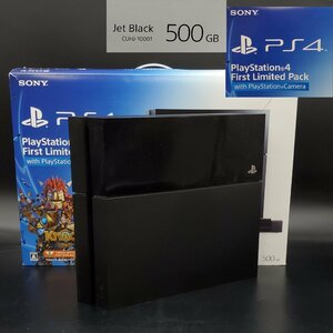 【宝蔵】 SONY PlayStation４ プレイステーション４ プレステ4 ジェット・ブラック 500GB (CUHJ-10001) 鬼滅の刃ゲーム付 初期化済