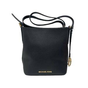 マイケルコース(MICHAEL KORS) レザー キンバリー クロスボディショルダーバッグ 35F8GKFM1L ブラック×ゴールド金具 【中古】 JA-19512