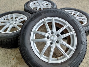 ★即決★美品エコフォルム 17in 7J +38 PCD114.3 ブリヂストン ブリザック DM-V3 225/65R17 レクサスNX ハリアー RAV4 エクストレイル