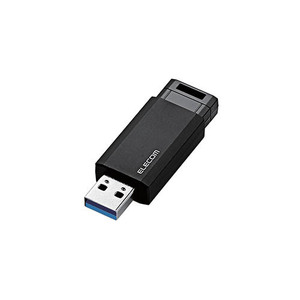 エレコム USBメモリー/USB3.1(Gen1)対応/ノック式/オートリターン機能付/64GB/ブラック MF-PKU3064GBK
