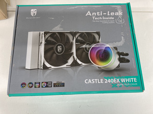 DEEP Cool Castle 240EX WH アドレッサブルRGB AIO液体新品未使用　CPUクーラー 漏れ防止テクノロジー 内部ケーブルコントローラー 5V