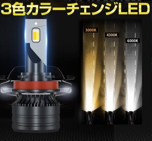 【在庫処分SALE商品】9006/HB4 3色切替 カラーチェンジ LEDバルブ ヘッドライト フォグランプ 純正色 カプラーオン 2個 50w 8000lm