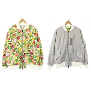 White Mountaineering 22SS FRUIT REVERSIBLE MA-1- LIGHT フルーツ グラフィック リバーシブル MA-1 ジャケット ブルゾン 0 S