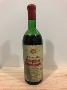 希少品！　1972年　マクウィリアムス / カベルネ・ソーヴィニョン　750ml