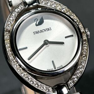 美品 SWAROVSKI スワロフスキー 5376815 レディース ステラ クリスタル 腕時計 クオーツ アナログ シルバー ラインストーン 新品電池交換済