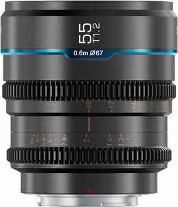  SIRUI Night Walker 55mm T1.2 シネレンズ 大口径マニュアルフォーカスレンズ (MS55X-G, Xマウント)