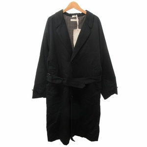 未使用品 オールドジョー OLDJOE 22SS タグ付 BELTED WAIST DUSTER COAT ステンカラーコート ジャケット ベルト 黒 ブラック 36 約S