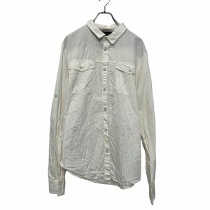 Calvin Klein Jeans 長袖 無地 シャツ シンプル カルバンクラインジーンズ XL ホワイト ビッグサイズ 古着卸 アメリカ仕入 a608-5441