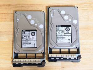 ★DELL (東芝OEM) 4TB SAS HDD 7.2K 3.5インチ x2個セット★良品★匿名宅急便送料無料★(C)