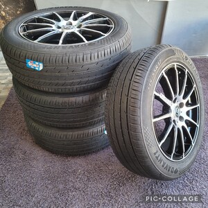 Weds RIZLEYアルミ17インチ7J +53 PCD114.3 タイヤ付き4本セット215/55R17 ヴェゼル オデッセイ エスティマ ティアナ SX4エスクロス CX-3