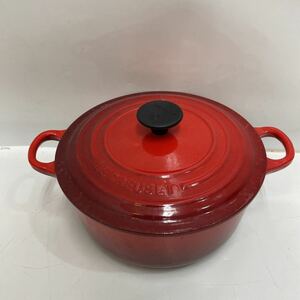 LE CREUSET ル・クルーゼ ココット・ビス　ロンド　２０cm　チェリーレッド 鍋 赤 おしゃれ