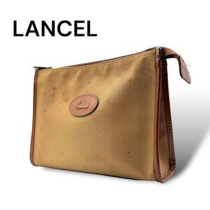 LANCEL ランセル　クラッチバッグ　セカンドバッグ　ブラウン　F047