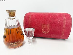 CAMUS カミュ カラフェ 1863 クリスタル デキャンタ バカラ コニャック ブランデー 洋酒 古酒 替え栓 ケース付き ※液漏れ有り 1621G5.