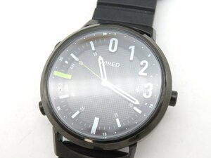1円◆稼働◆ ワイアード 黒 クオーツ メンズ 腕時計 N42205