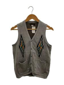 WEST RIDE◆NGT NATIVE VEST/チマヨ/38/ウール/GRY/総柄