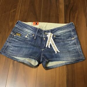 ジースター/ショートパンツ/デニム/加工品/ストレッチ/UV AGED