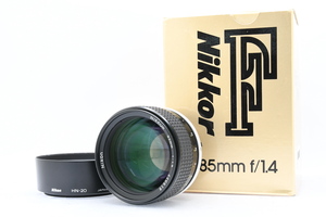 Nikon AI-S NIKKOR 85mm F1.4 Fマウント ニコン MF一眼レフ用 中望遠単焦点レンズ 大口径 箱付 美品