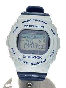 CASIO◆ソーラー腕時計・G-SHOCK/デジタル/ラバー/GRY/BLU/SS