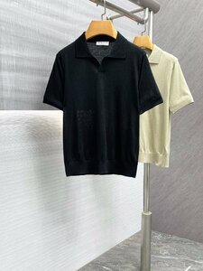 送料無料　ブルネロクチネリ　BRUNELLO CUCINELLI メンズ　Tシャツ　ポロシャツ vネック 無地 シンプル 半袖 M-XXL サイズ選択可能 4390