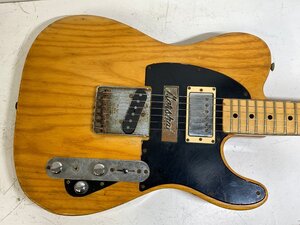 【ジャンク】Fender テレキャスター＜改造品＞ハードケース付き フェンダー TELECASTER ナチュラル 木目 ※引取り可 /巻 □