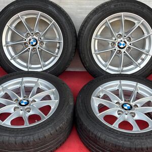 60%溝有。BMW E90/E91純正 Vスポークスタイリング360 16インチｘ7J +31 PCD:120 5H BRIDGESTONE POTENZA S001 RFT 205/55R16ラジアル4本。