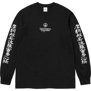 新品 23AW SUPREME シュプリーム x BLACKMEANS ブラックミーンズ L/S TEE / BLACK / XL