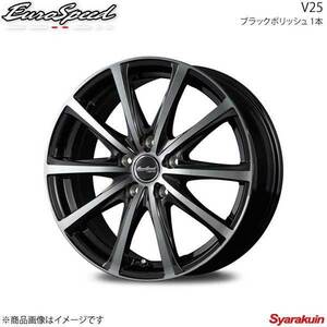 EuroSpeed/V25 タント/タントカスタム LA600S/LA610S アルミホイール 4本セット 【13×4.0B 4-100 INSET43 ブラックポリッシュ】