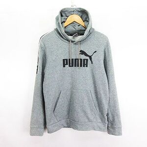 プーマ PUMA パーカー トップス スウェット 長袖 プルオーバー ロゴ S グレー ※EKM メンズ