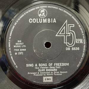 ◆UKorg7”s!◆CLIFF RICHARD◆SING A SONG OF FREEDOM◆