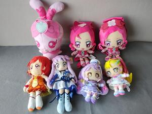 ■ プリキュア　ぬいぐるみ7体まとめて　キュアブロッサム/キュアサニー/シャルル/キュアムーンライト/キュアコーラル