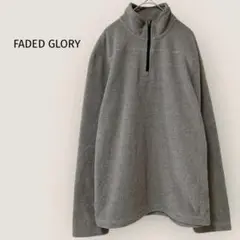 FADED GLORY♡フリース　ハーフジップ　パーカープルオーバー　ボーダー