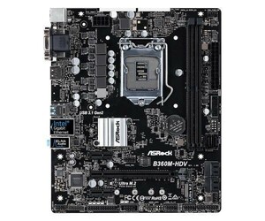 ASRock B360M-HDV LGA 1151 300 Series Intel B360 HDMI SATA 6Gb/s USB 3.1 Micro ATX Intel Motherboard