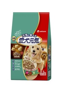 （まとめ買い）愛犬元気 ささみ・ビーフ・緑黄色野菜入り 2.3kg 犬用 ドッグフード 〔×3〕