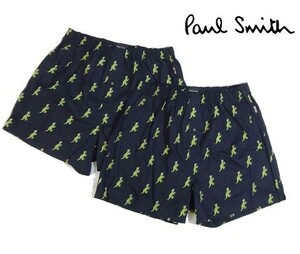 I日09221新品▼ ポールスミス トランクス 2枚セット 【 L 】 マルチストライプ パンツ 下着 アンダーウエア Paul Smith 紺系