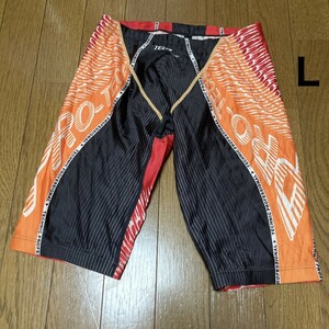 C656ストレッチ♪カラフルレーシングデザインスパッツタイプ男子競泳水着♪アンダーやコレクションやトレーニングにも♪サイズL